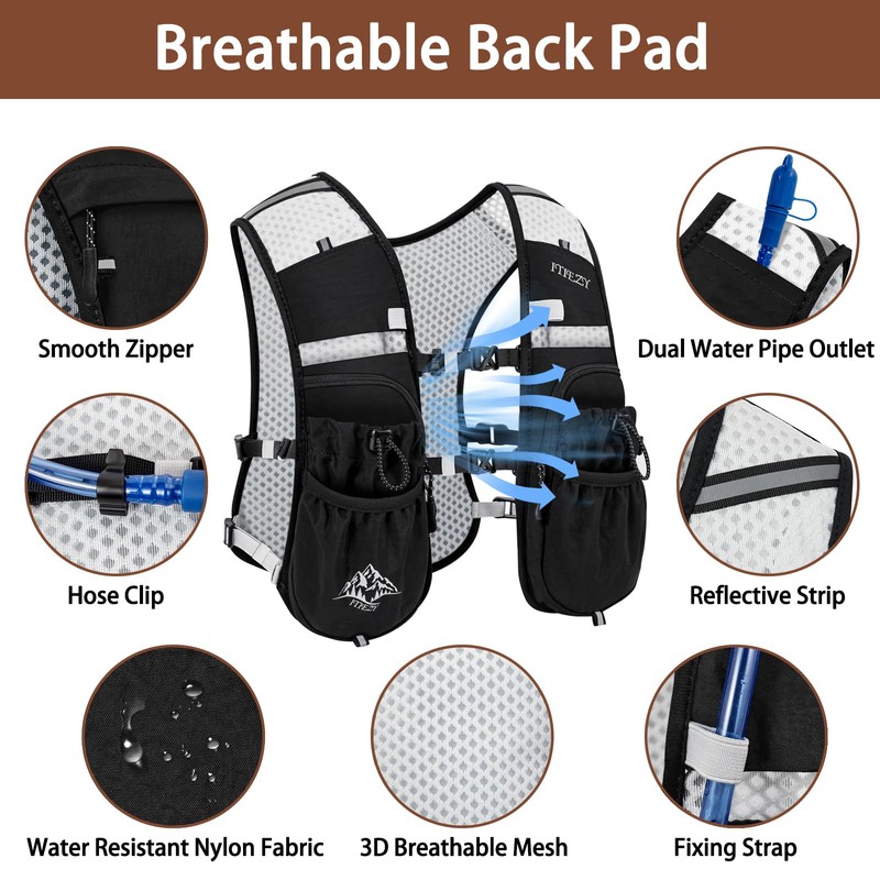 Running Hydration Vest for Women and Men - Lightweight Water
