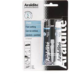 Araldite 2-Part Steel Epoxy Resin Glue Strong, Fast Setting Metal to Metal Glue. Usable for Ceramic, Wood and Glass Glue For Durable Bonding & Repairs 15ml