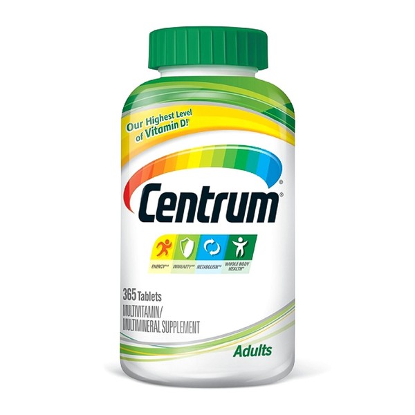Centrum Multi-vitamin Multi-mineral Supplement Complete From a to Zinc to Help Protect Your Health As YOU AGE for Adults MEN and Women Over - 365 Tablets Bottle