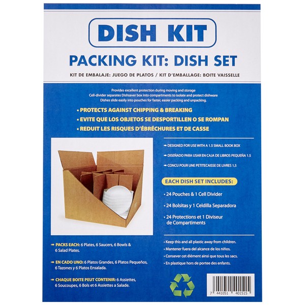 Uboxes Dish Cell Divider kit- Box compartments & Foam Pouches (DISHSAVOR024)