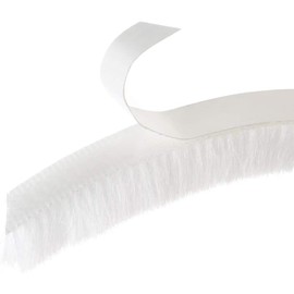 Boxonly Brush Weather Stripping 9mmx9mm Self Adhesive Sealing Windproof Seal Strip Length 5M Weatherstrip Sweep Brushes for Door Window White