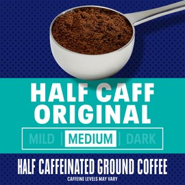 MAXWELL HOUSE Maxwell House Half Caff Original Medium Roast Ground Coffee, 25.6 oz Canister