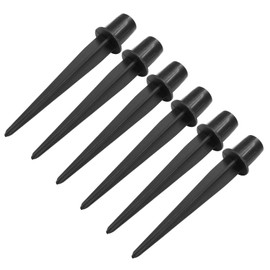 Biaungdo 6 Pack Metal Stakes, 5.3 Inch Solar Light Replacement Stakes, Black Outdoor Ground Stake for Yard Landscape Garden Pathway Patio Lamps Pole