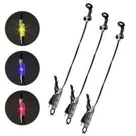 Fishing Bite Alarms Set Digital Fishing Alarm Kit LED Alarm Indicator Alert Bell Fishing Swinger Fishing Tackle with Zippered Box