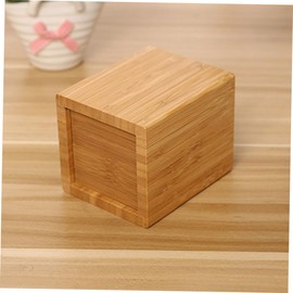 STOBOK Bamboo Storage Bucket Desk Pen Holder Organizer Kitchen Organizer Storage Basket