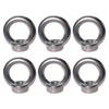 Ponezg anello M10, 6 pezzi anelli M10 in acciaio inossidabile