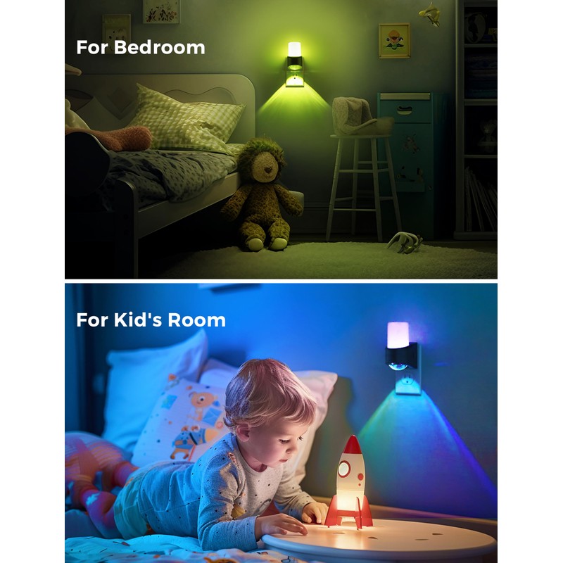 L LOHAS LED Projector Night Light Plug in Night Lights