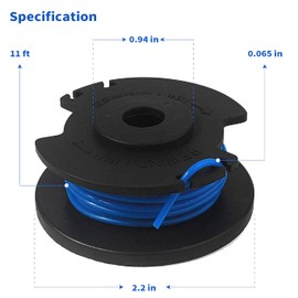 Strimmer Spool Line,4 PCS Φ0.065" 11FT AC14RL3A Autofeed Nylon Replacement Spools + AC14HCA Spool Cover,String Trimmer Spools Line for Ryobi One 18V 24V 40V