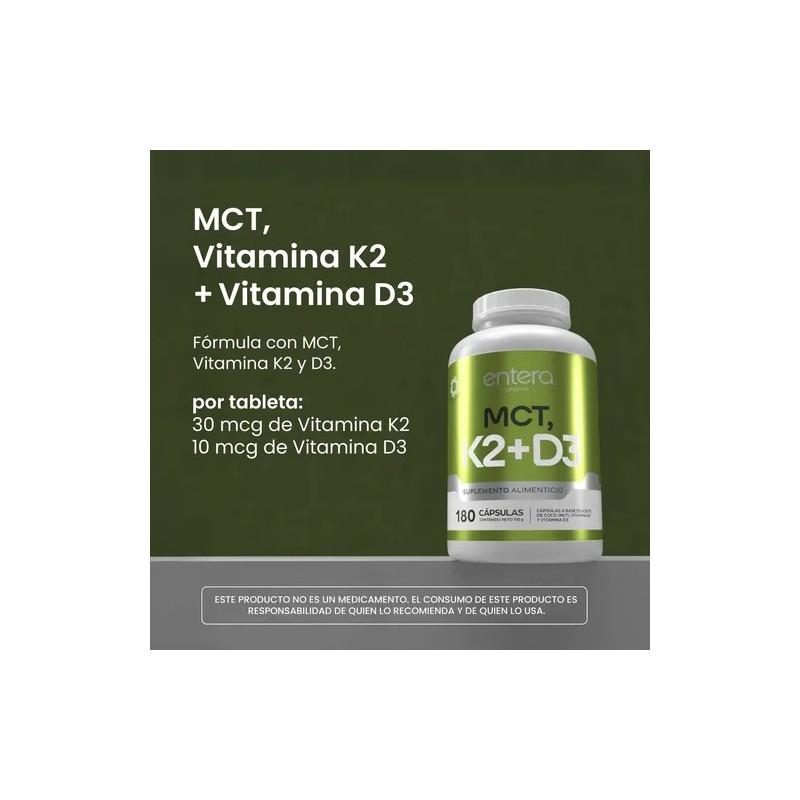 Entera Colágeno Hidrolizado | Multivitamínico K2 Y D3 Sin Sabor