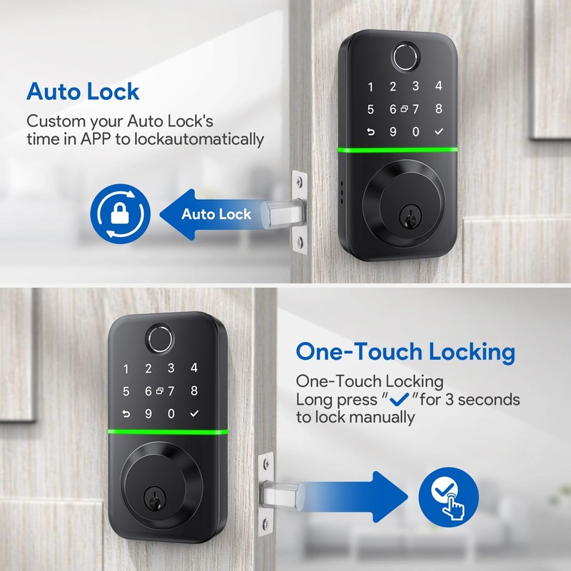 Smart Door Lock Deadbolt with Keypad: Keyless Entry Door Lock