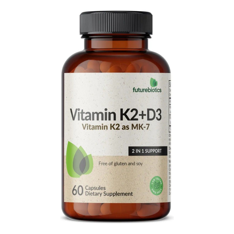Futurebiotics Vitamina K2 Mk7 D3 5000 Iu 60 Cpsulas