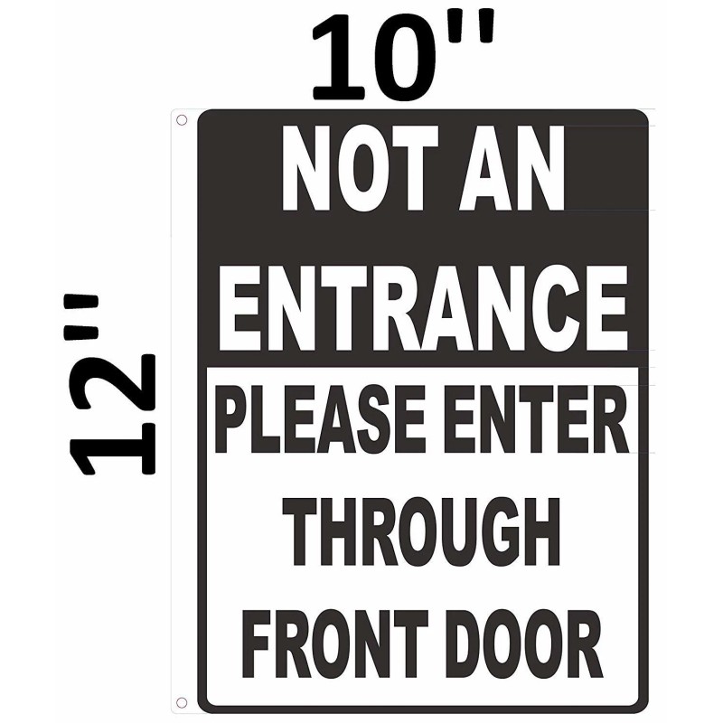 Buildingsigns.com NOT an Entrance Please Enter Through Front Door Notice