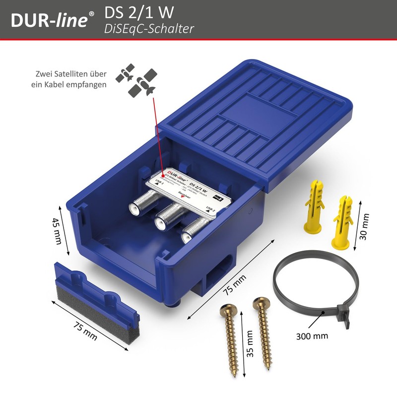 Dur-Line 2 in/1 out DiSEqC Switch