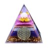 Orgonite 7 Chakra Pyramid Flower of Life Lotus Large Pyramid,Healing