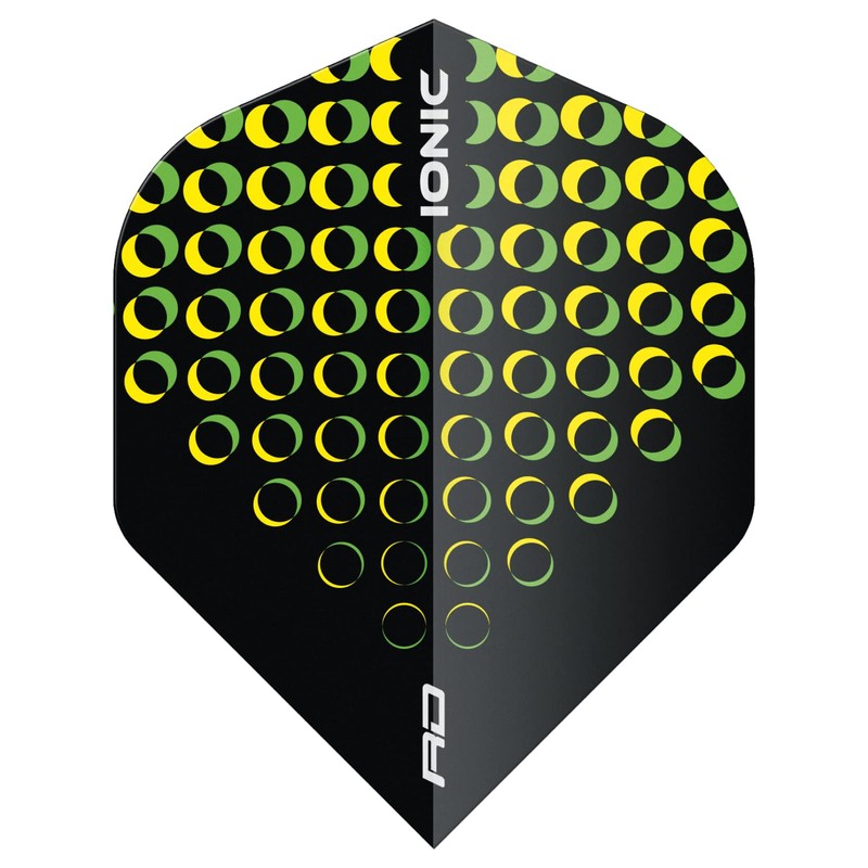 RED DRAGON Hardcore Ionic Yellow Circles Dart Flights - 3