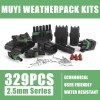 329PCS Weather Pack Connectors Kit, 23 Sets Waterproof Connector 1/2/3/4/6