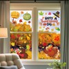 6 Sheets Thanksgiving Fall Window Clings, 73 Pcs Turkey Autumn