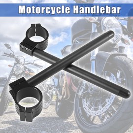 Motoforti 1 Pair 52mm Motorcycle Handlebar Clip Ons Handle Bar Universal Black
