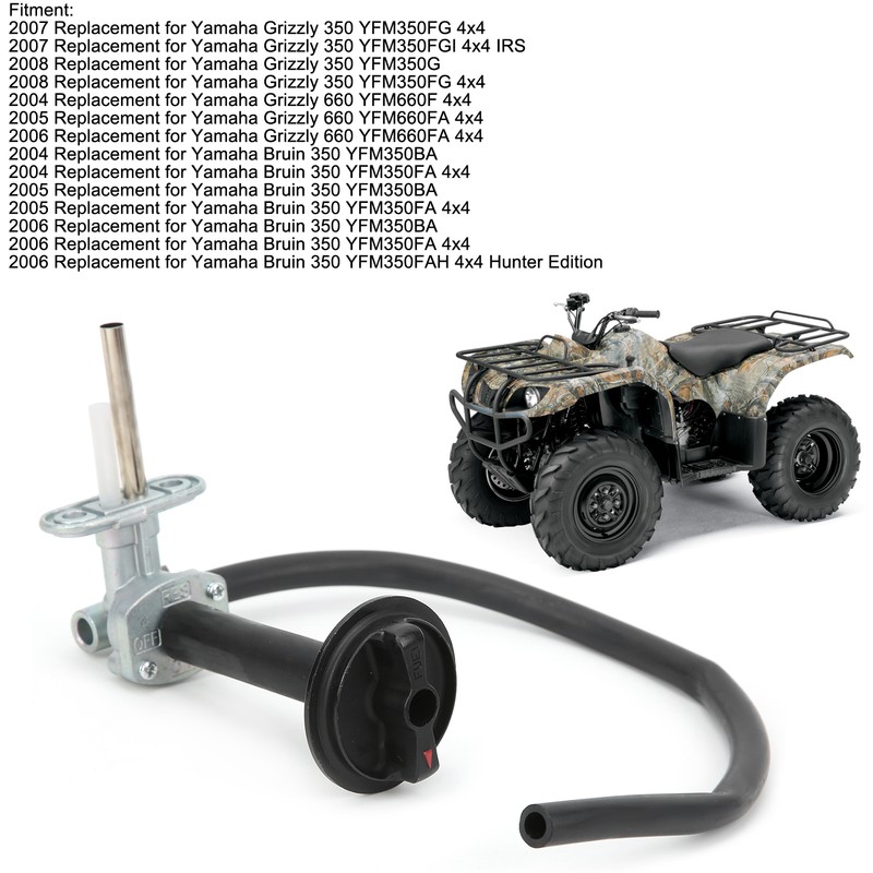 Fuel Valve Petcock with Lever Screw 5KM-24500-10-00 Replacement for Yamaha