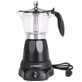 LAOION Cuban Coffee Maker, 6 or 3cup Electric Espresso Coffee Maker, Portable Cafeteras Electricas Modernas, Electric Moka Pot with Detachable Base & Overheat Protection, Coffee Gift for Home Travel