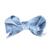 Hair Bow Velvet With Design 4.75 Inch Blue
