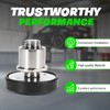 LEAPTREND 2pc 60mm Shaft Diameter Car Lift Rubber Tray, Screw-Up
