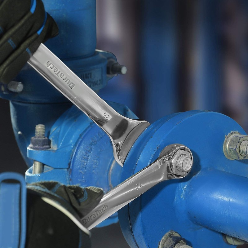 DURATECH Long Pattern Combination Wrench Set, Metric, 5-Piece, 23-30mm, 12