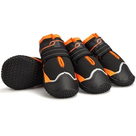 Dog Shoes for Large Dogs,Waterproof Medium Dog Booties for Winter Snowy Day,Summer Hot Pavement,Winter Snowy Day, Outdoor Walking,Indoor Hardfloors Anti Slip Dog Boots & Paw Protectors(Black, 2#)