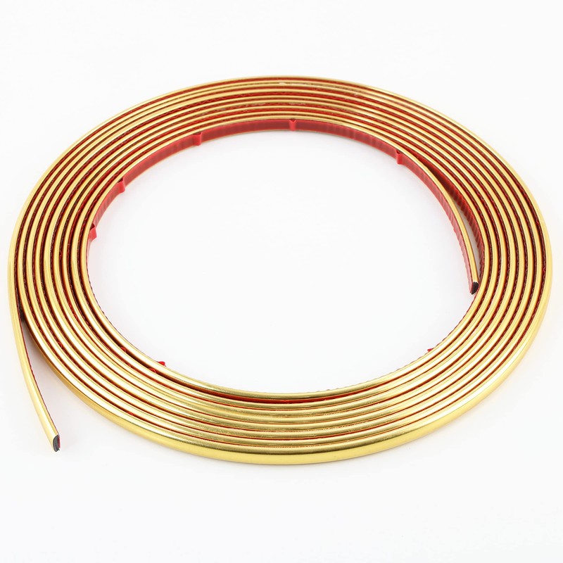 Trimold 16.4ft Shiny Gold Peel and Stick Molding Trim, Flexible