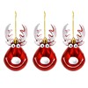 Fassory 3 Pcs Deer Shaped Christmas Baubles, Christmas Ornament Hanging