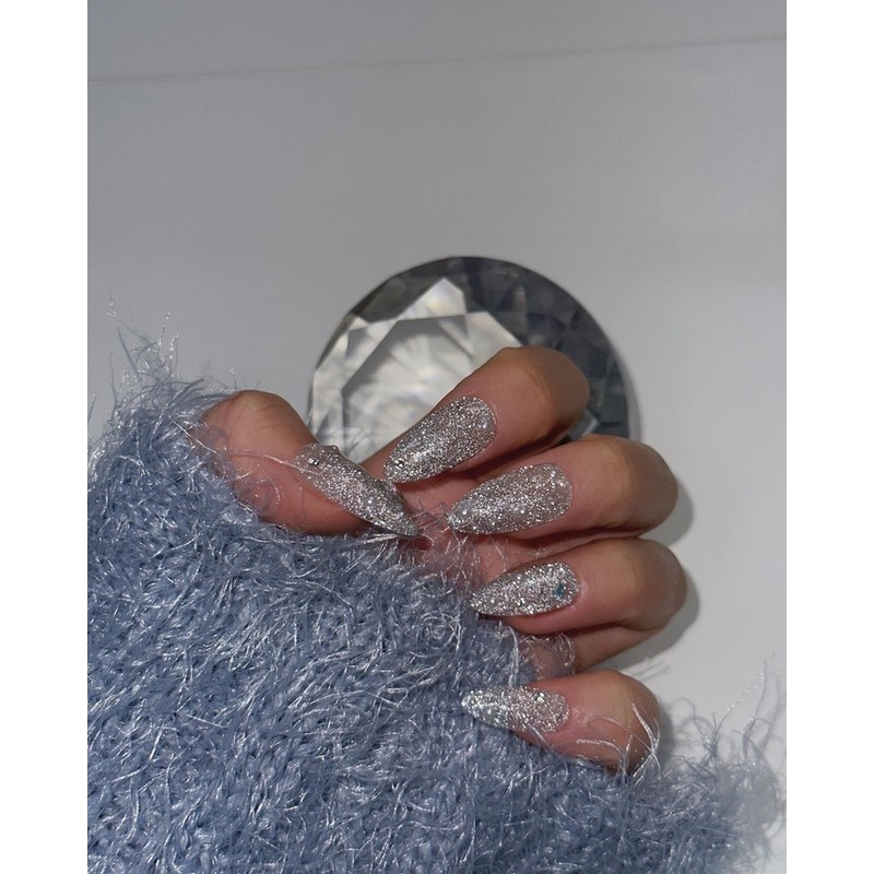 Aemong: Crystal Clear Swarovski Nail Tips - Short Oval /