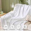 Bedsure Cooling Cotton Waffle Queen Size Blanket - Lightweight Breathable