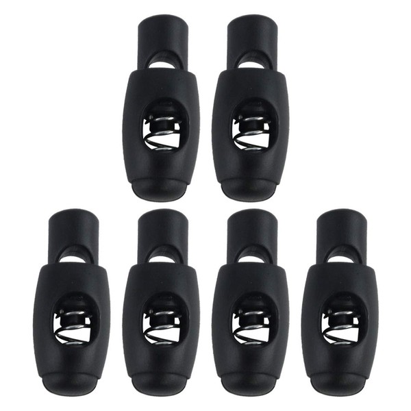 sourcing map 6pcs Plastic Cord Lock Stopper Clip End Spring