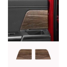 Savadicar Wood Grain Interior Accessories - Rear Door Panel Trim Cover for Ford F150 (2021-present) - Premium Texture Interior Decor Upgrade Option, 2-Piece Set