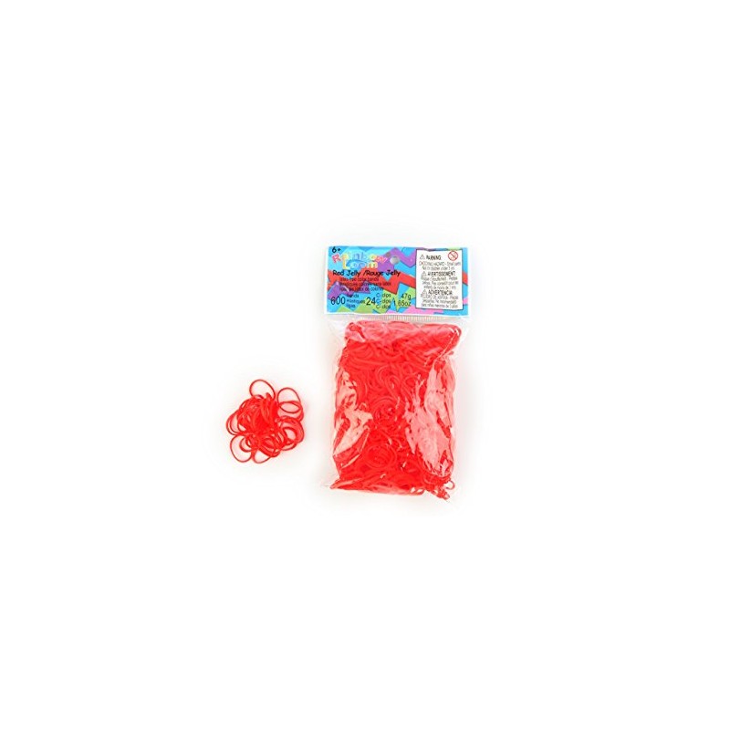 Rainbow Loom Jelly Ribbons Red