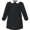 siggi Apron Primary School Girls White Black Blue Buttons Black