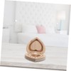 FOMIYES Heart Shaped Wooden Essential Oil Holder Portable Capsule Storage