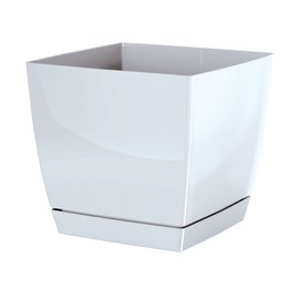 Prosper Plast DUKP120-S449 12 x 12 x 11cm Coubi Flowerpot - White