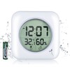 LXSZRPH Bathroom Clock Waterproof Shower Clock Digital Wall Mounted, Suction Cups, Table Standing, Time,Temperature and Indoor Humidity Display