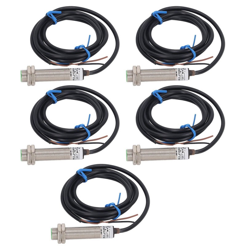 5PCS Inductive Proximity Switch M12 NPN Normally Open Distance Detection