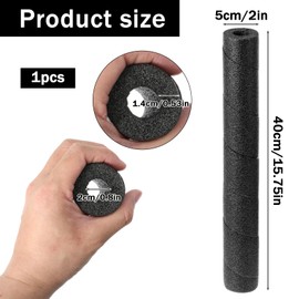 1 Pc Pipe Insulation Foam Tube, Black Pool Noodles 15.75 Inches Snake Pipe Wrap Protection Soft Foam Tubing for Swimming Pool Noodle Water Pipes and Winter Protectio