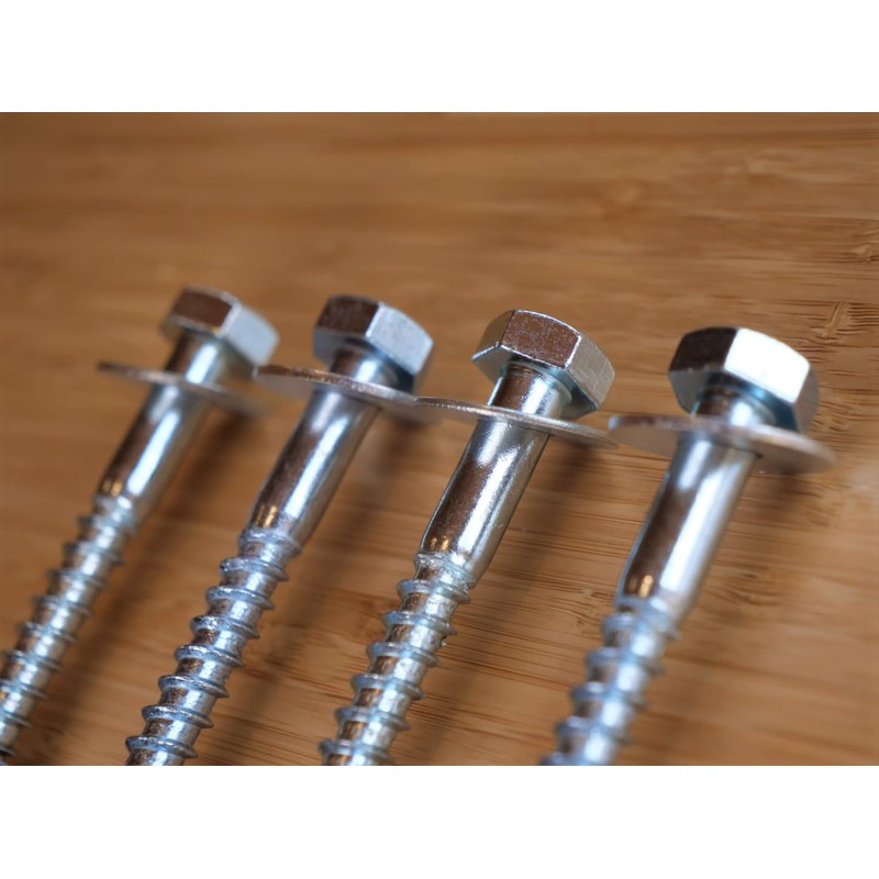 SpeedwellStar M10x100x5 Coach Bolt Screw Zinc Plated Wood Masonry Rawlplug