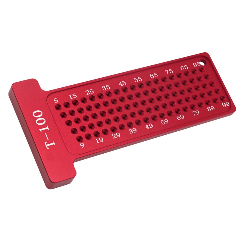Hole Positioning Ruler Aluminum Alloy 100mm Metric Scale T Ruler