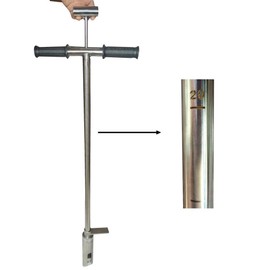 INTBUYING 40'' Soil Sampler Probe 2.7''Dia Probe with 9.8inch Sample Ejector Stainless Steel Soil Test Tool with Foot Pedal &Rubber Handle