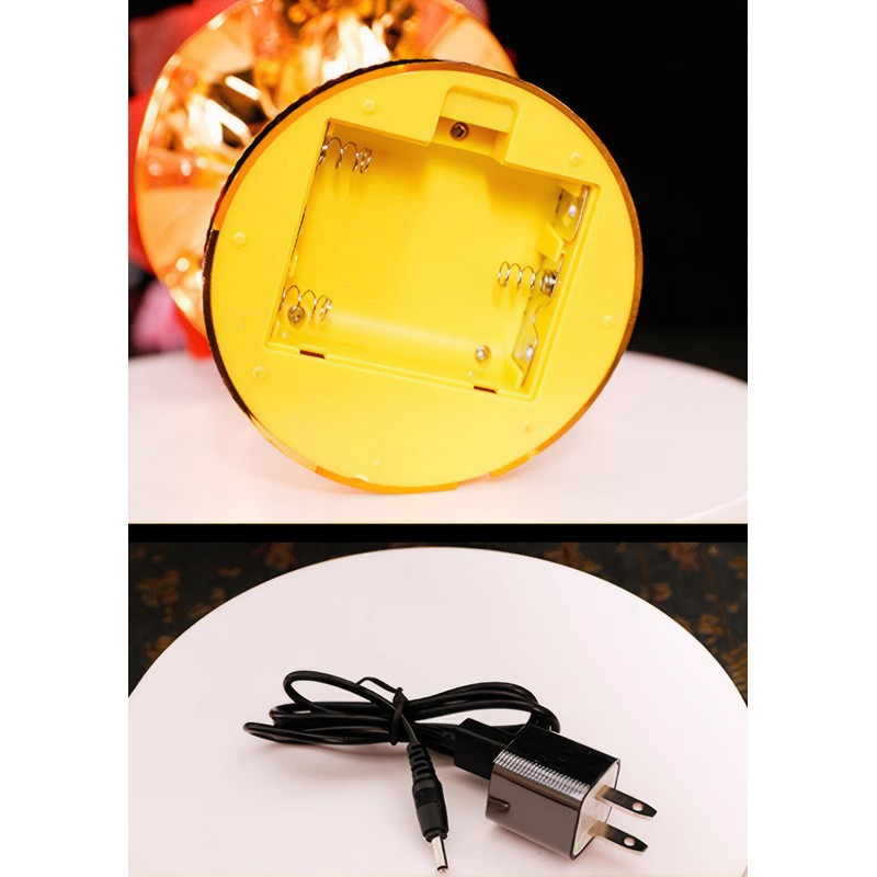 Omeet Colorful LED Lotus Buddhist Lamp, Gradient Buddha Light for