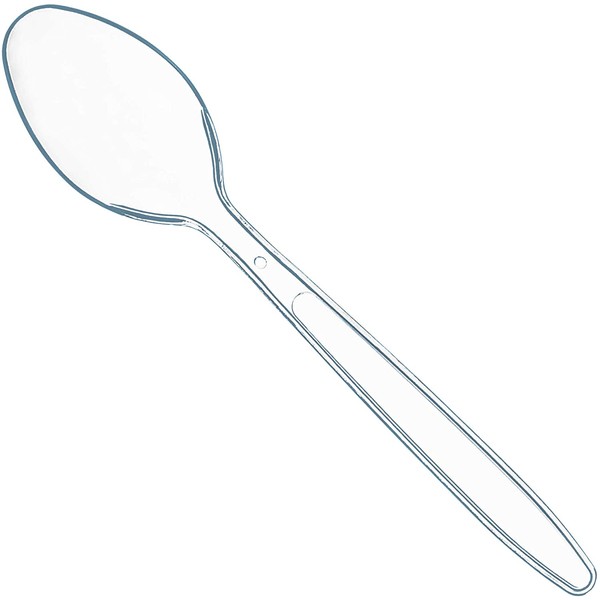 100 Clear Plastic Spoons | Heavy Duty Plastic Silverware Spoons | Fancy Plastic Cutlery | Elegant Disposable Spoons Pack | Bulk Disposable Flatware | Plastic Utensils Set | Nice Disposable Silverware