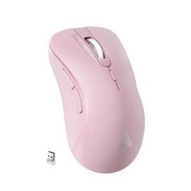 SOLAKAKA SM66 Pink Silent Dual Mode 2.4GHz Wireless Mouse, Adjustable 4200 DPI,Rechargeable Wireless Computer Mouse for PC Mac Laptop, Desktop