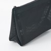 Muji NDE06A1S Nylon Mesh Pen Case with Gusset, Black, Approx.