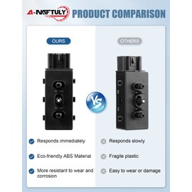 A-NAFTULY 6 Way Power Seat Switch Replacement for 2007-2013 GMC Sierra Yukon Chevy Silverado Tahoe Cruze Traverse Suburban HHR Impala & More, Front Left Driver Power Seat Adjustment Switch, 12451495