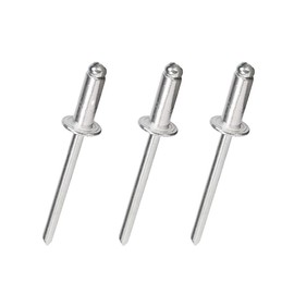 Peyarlie 100pcs 1/8"" x 1/2"" Blind Rivets Aluminum Blind Rivets Pop Rivets Metal Rivets (Silver)